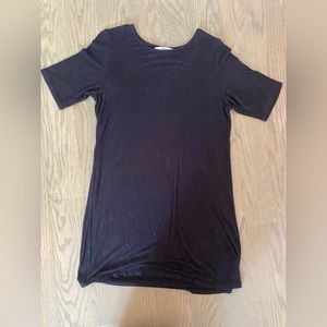 Black short sleeved, t-shirt dress